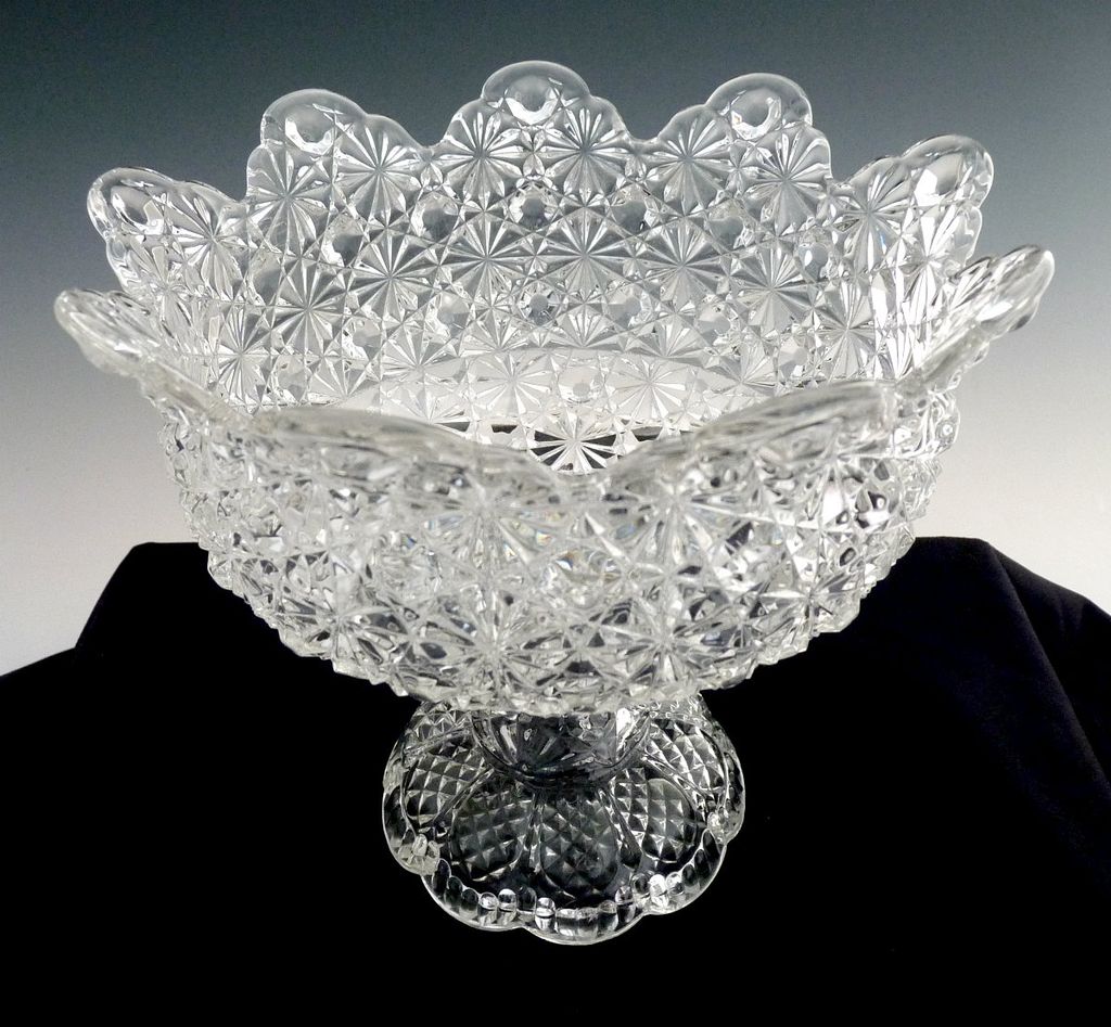 Antique glass compote Daisy & Button Gillinder Glass c. 1890s Antique glass compote Daisy & Button Gillinder Glass c. 1890s