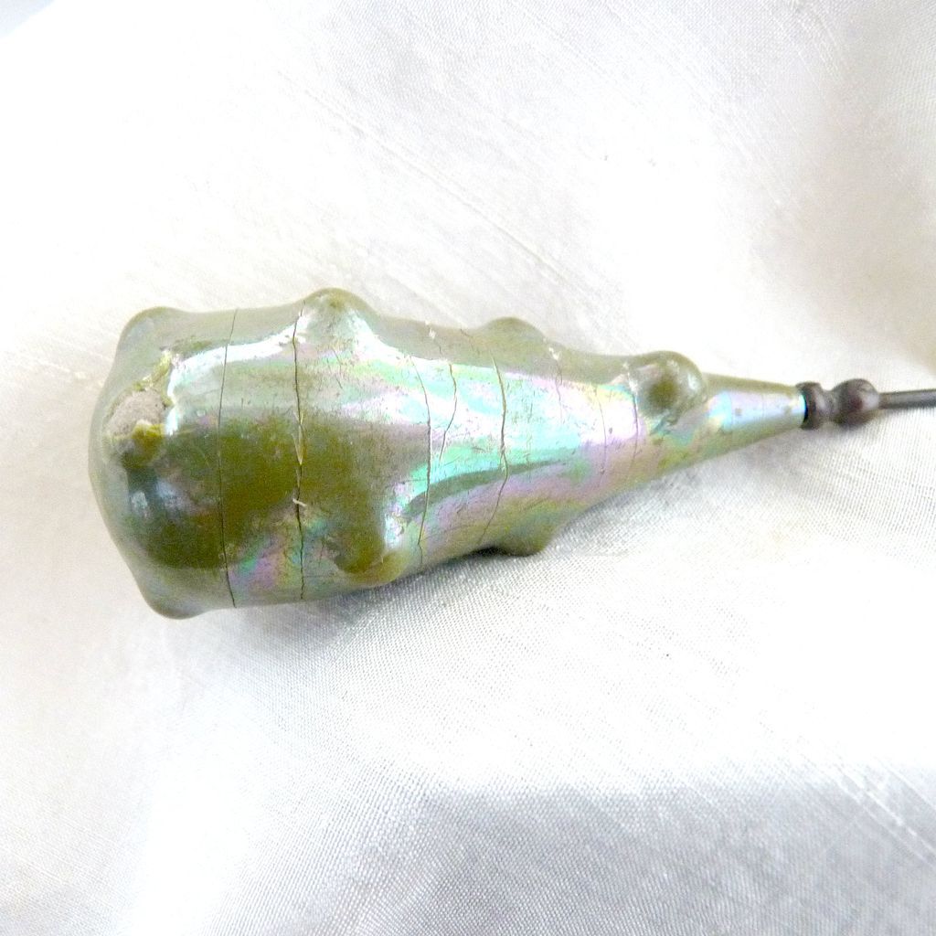 Antique large hat pins mourning black onion skin c. 1890s from victoriascurio on Ruby Lane