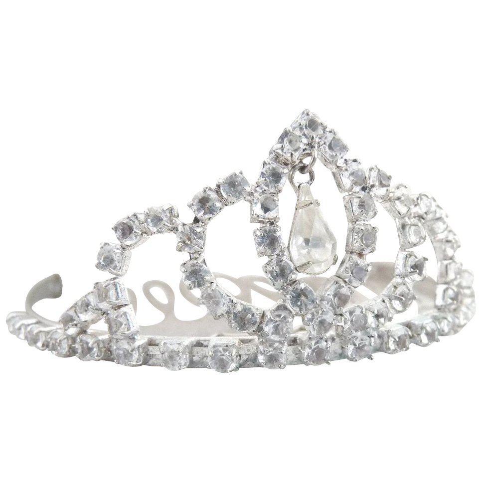 Rhinestone studded tiara hair comb crown wedding prom from ...
