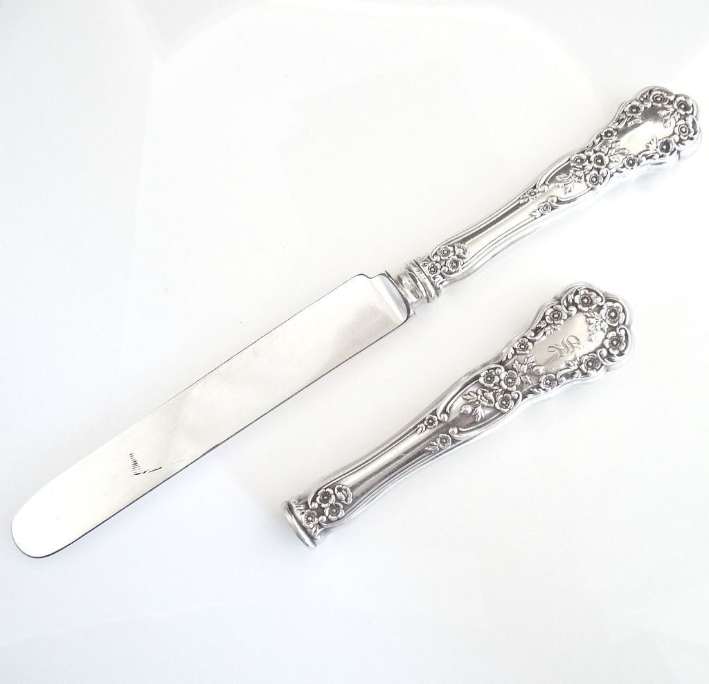 Gorham sterling silver butter knife handle Buttercup c. 1899 from
