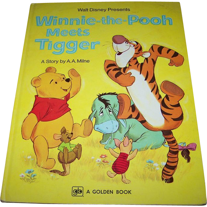 Children's Book Winnie-the-pooh Meets Tigger By A . A. Milne A Golden 