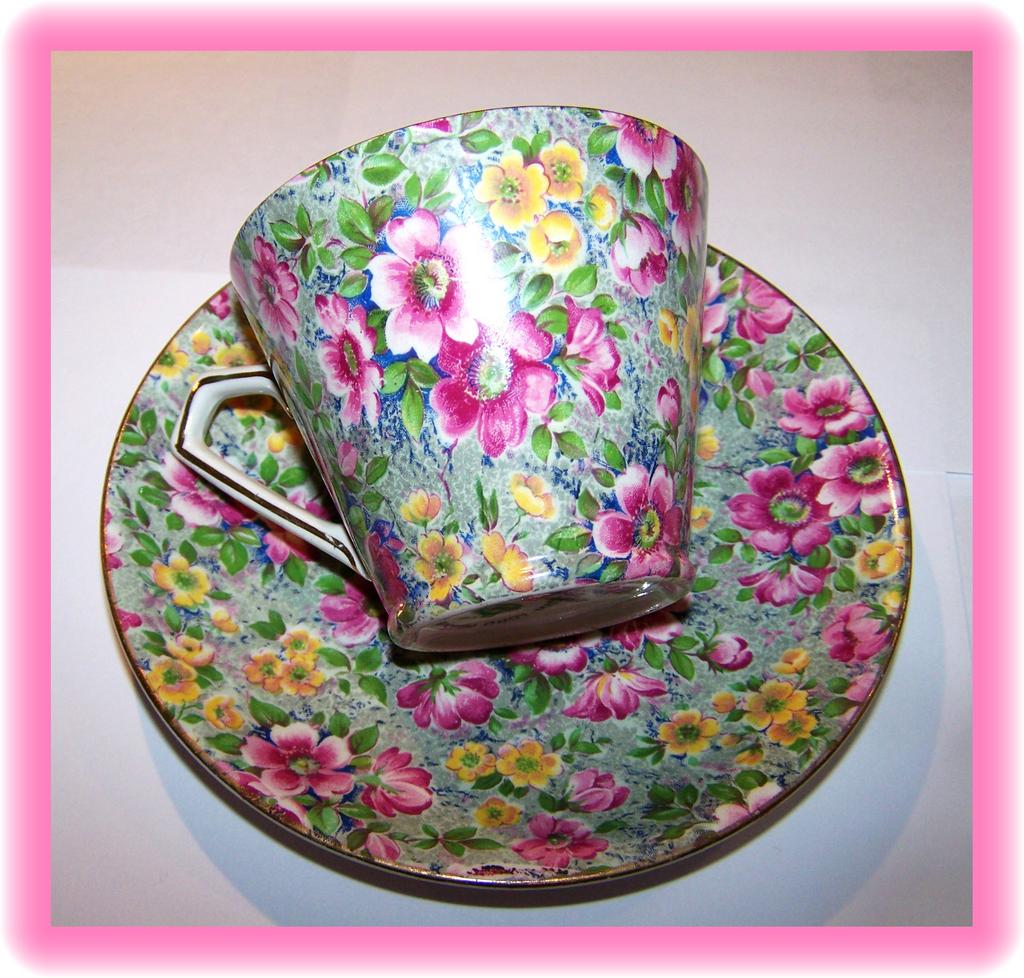 Chintz Tea Cup & Saucer " Briar Rose " Lord Nelson Chintz Tea Cup & Saucer " Briar Rose " Lord Nelson