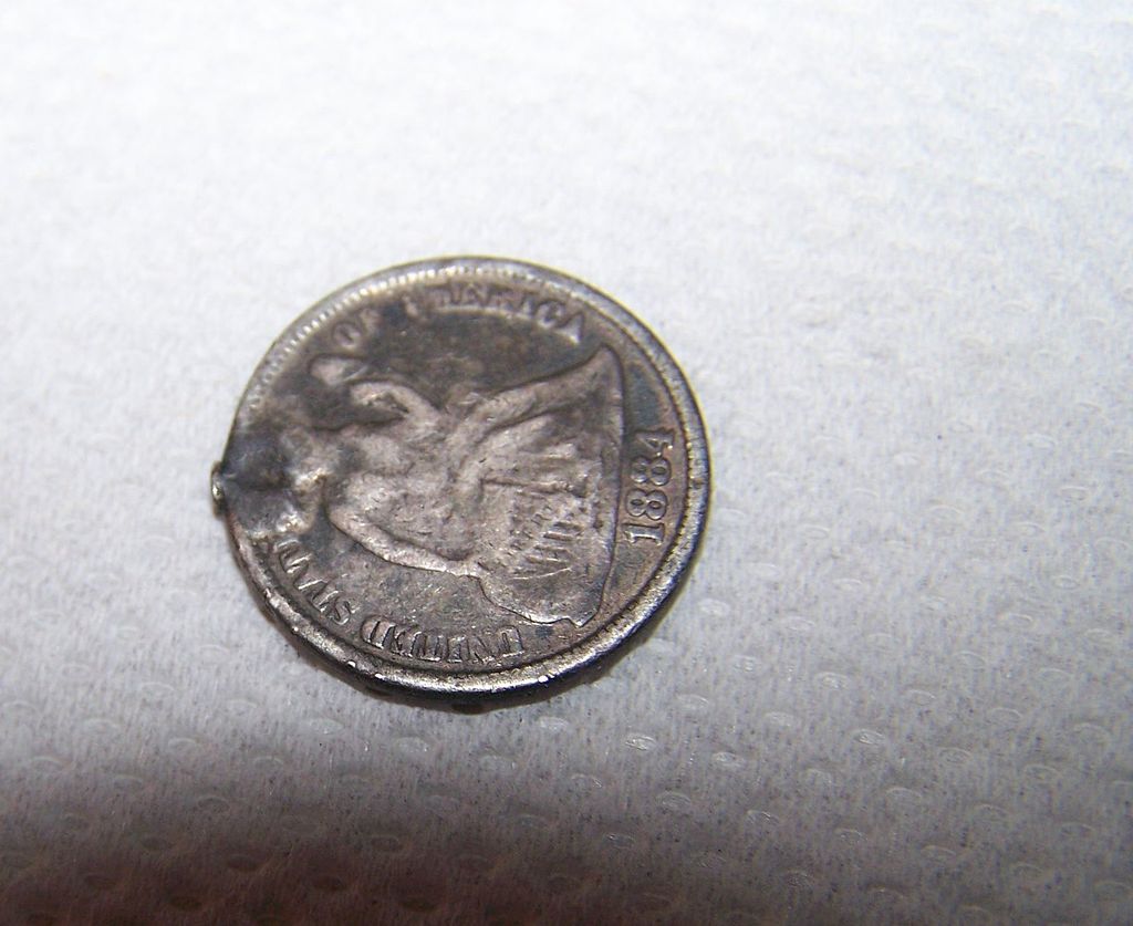 Love Token, 1884 Seated Liberty Dime, Letters W D H Love Token, 1884 Seated Liberty Dime, Letters W D H