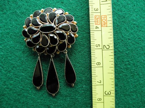 Victorian 10K Onyx Mourning Brooch Victorian 10K Onyx Mourning Brooch