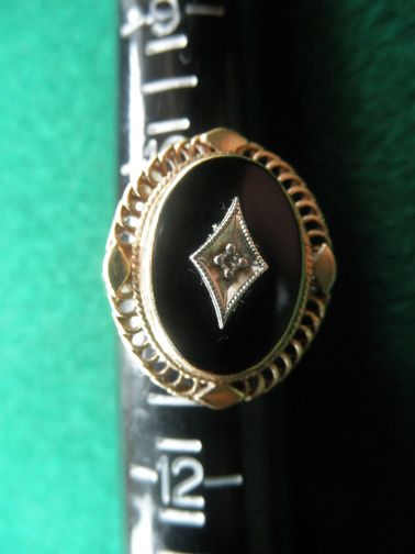 14k YG Onyx Retro Ring Diamond 14k YG Onyx Retro Ring Diamond
