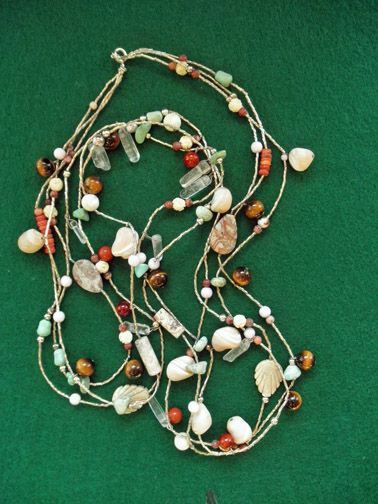Amazing Native American Sterling Three Strand Necklace 36" Amazing Native American Sterling Three Strand Necklace 36"