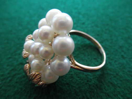 Estate 10K Pearl Cluster Ring Estate 10K Pearl Cluster Ring