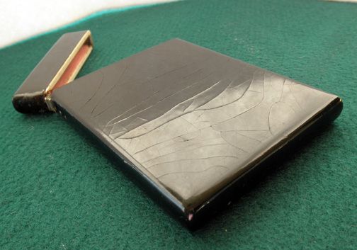 Large English Victorian Papier Mache Card Case Large English Victorian Papier Mache Card Case