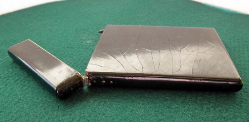Large English Victorian Papier Mache Card Case Large English Victorian Papier Mache Card Case