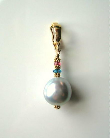 Rare Sea of Cortez Silver Blue Rainbow Pearl Pendant / Enhancer Rare Sea of Cortez Silver Blue Rainbow Pearl Pendant / Enhancer