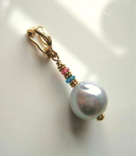 Rare Sea of Cortez Silver Blue Rainbow Pearl Pendant / Enhancer Rare Sea of Cortez Silver Blue Rainbow Pearl Pendant / Enhancer