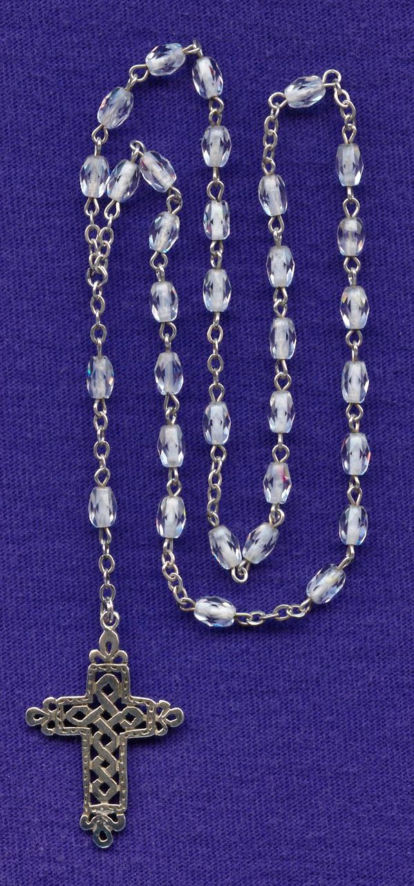 Sparkling Glass & Sterling Vintage Anglican Rosary Sparkling Glass & Sterling Vintage Anglican Rosary