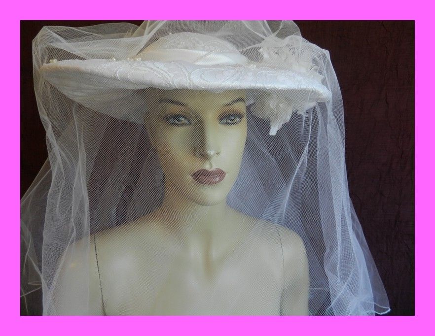 Free shipping Wedding Hats Vintage Wedding Bridal Veils church hat 