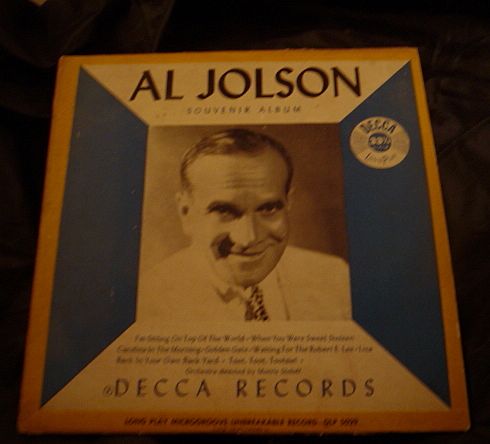 Al Jolson Decca Souvenir LP Album Vol 2 Toot Tootsie Al Jolson Decca Souvenir LP Album Vol 2 Toot Tootsie
