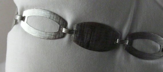 Vintage Oval Link Skinny chain Silver-Tone Belt Vintage Oval Link Skinny chain Silver-Tone Belt
