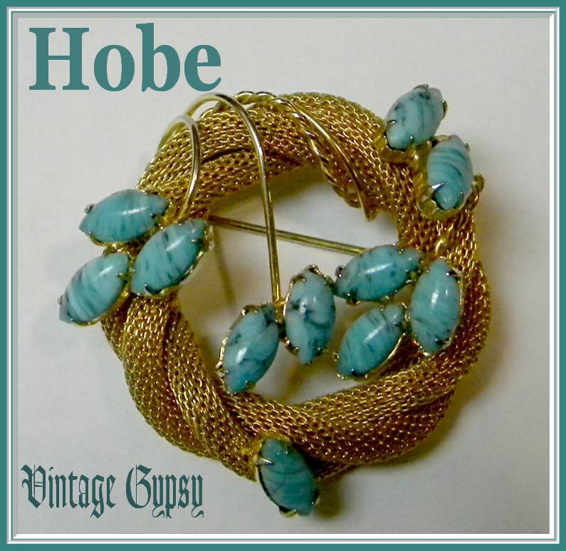 Hobe Signed Necklace with Matching Earrings & Brooch Hobe Signed Necklace with Matching Earrings & Brooch