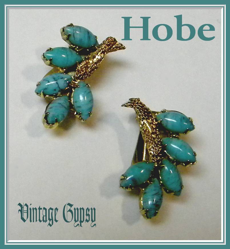 Hobe Signed Necklace with Matching Earrings & Brooch Hobe Signed Necklace with Matching Earrings & Brooch