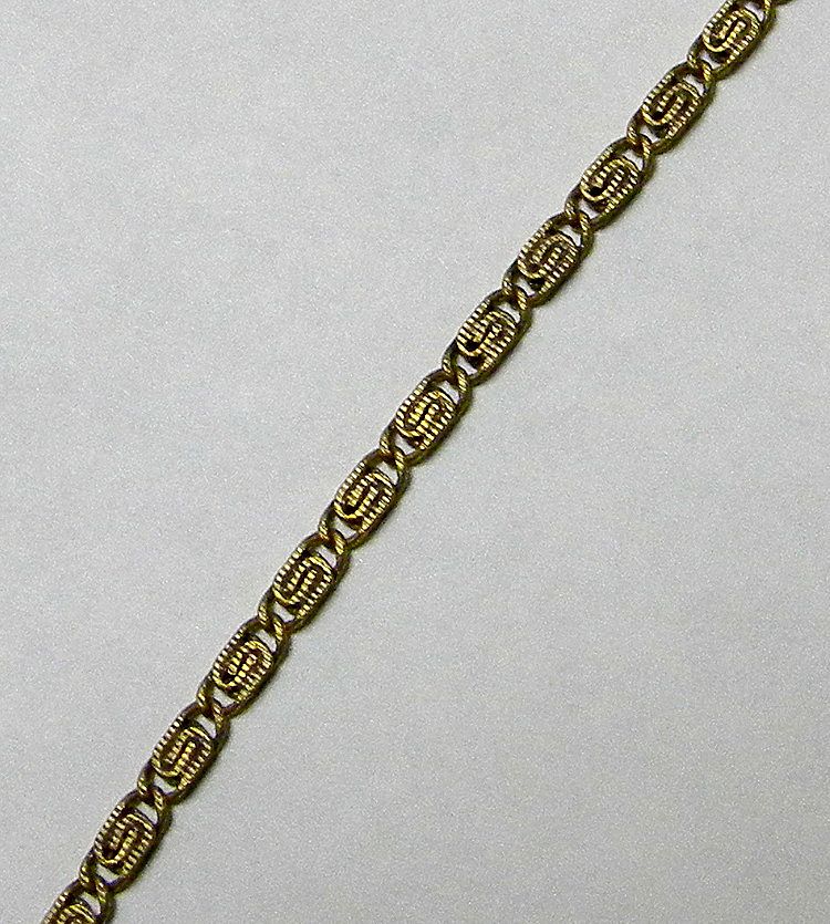 Early 1900's Intricate Brass Necklace with Dark Green Glass Stones Early 1900's Intricate Brass Necklace with Dark Green Glass Stones