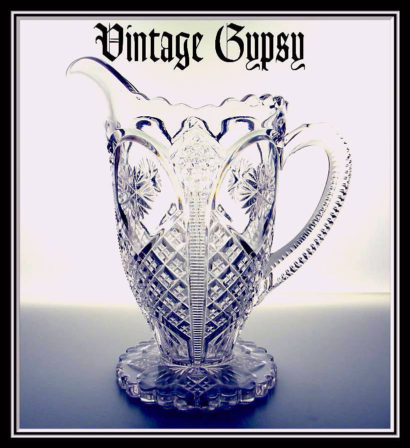 EAPG Ornate Star Cream, Tarentum Glass, c. 1907 EAPG Ornate Star Cream, Tarentum Glass, c. 1907