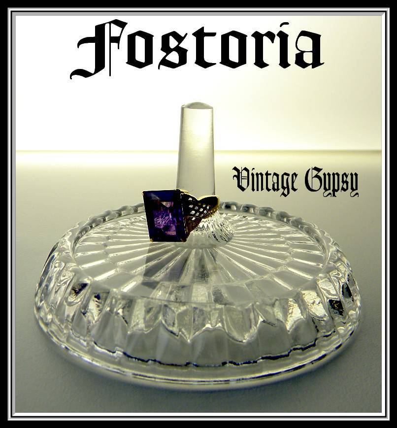 1980 Fostoria Made for Avon, Rare Soap Dish Ring Holder Combo Dish Marked 1980 Fostoria Made for Avon, Rare Soap Dish Ring Holder Combo Dish Marked