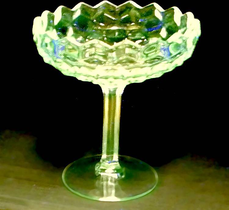 Fostoria "American" Pattern Glass Tall Compote Fostoria "American" Pattern Glass Tall Compote