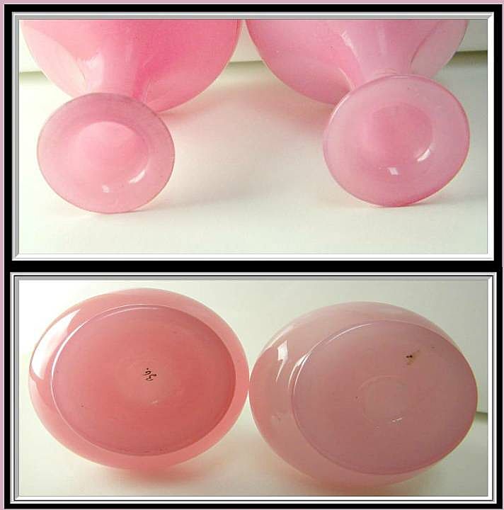 Nine Piece Opaline Glass Vanity Dresser Set and Swans Down Powder Puff Nine Piece Opaline Glass Vanity Dresser Set and Swans Down Powder Puff