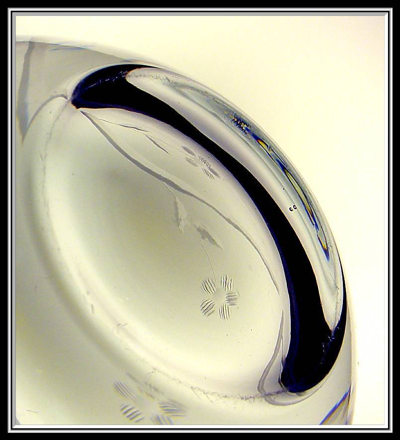 Huge Fostoria Vintage Cut Glass Rose Bowl or Candle Bowl with Original Label Huge Fostoria Vintage Cut Glass Rose Bowl or Candle Bowl with Original Label
