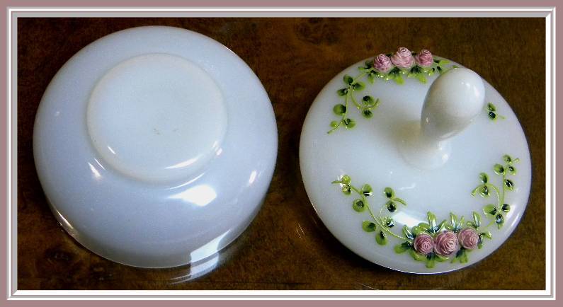 Pierre Schneider French Opaline Glass Three Piece Vanity Dresser Set Pierre Schneider French Opaline Glass Three Piece Vanity Dresser Set