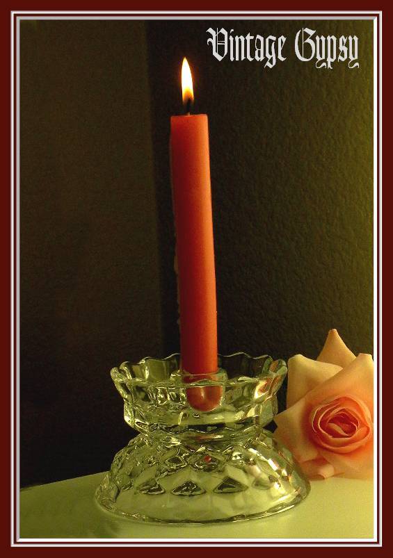 Fostoria "American" Very Rare Hurricane Candle Lamp Fostoria "American" Very Rare Hurricane Candle Lamp