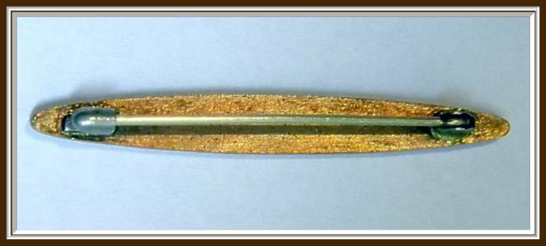 Vintage Enameled Copper Bar Pin with Old C Clasp Vintage Enameled Copper Bar Pin with Old C Clasp