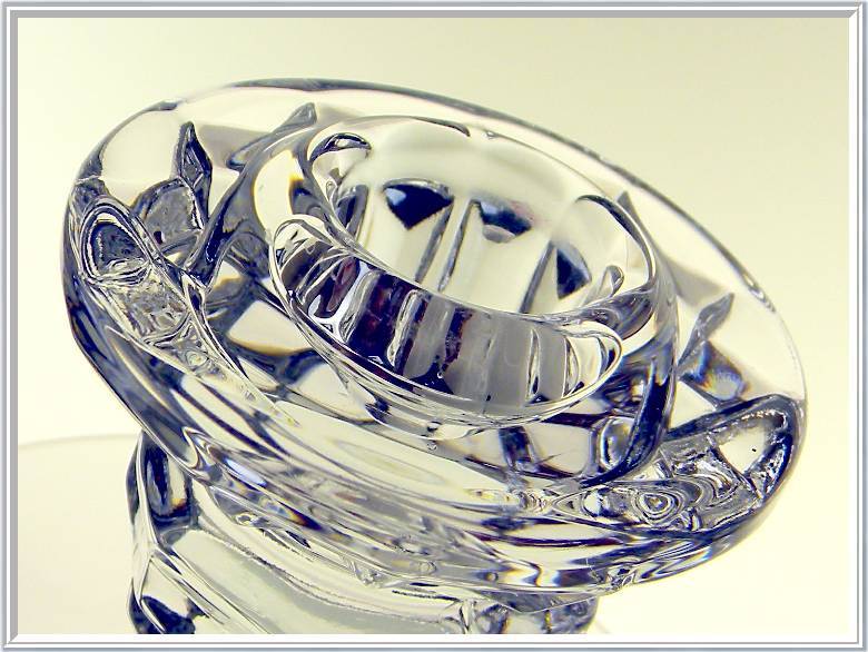 Fostoria "American" Pressed Pattern Glass Candle Holder Fostoria "American" Pressed Pattern Glass Candle Holder