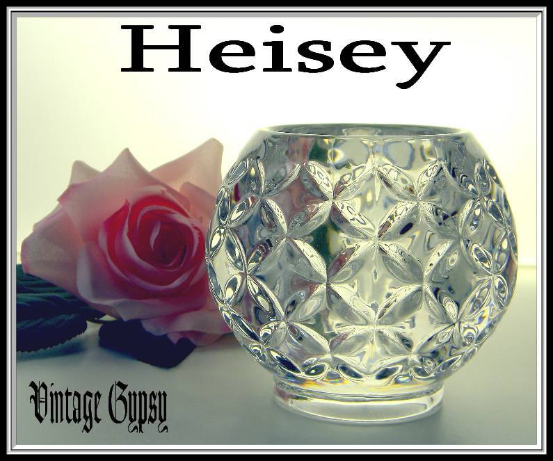 EAPG Heisey "Pillows" Pristine Heavy Pressed Glass Rose Bowl EAPG Heisey "Pillows" Pristine Heavy Pressed Glass Rose Bowl
