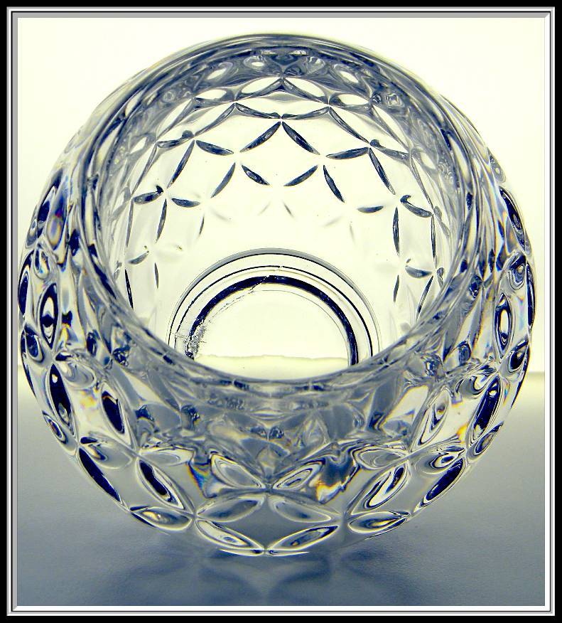 EAPG Heisey "Pillows" Pristine Heavy Pressed Glass Rose Bowl EAPG Heisey "Pillows" Pristine Heavy Pressed Glass Rose Bowl