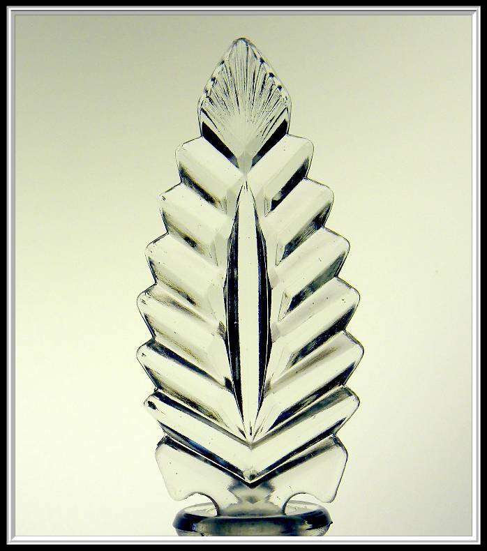 1940's Bohemian Heavy Pressed Glass Fancy Scent Bottle 1940's Bohemian Heavy Pressed Glass Fancy Scent Bottle