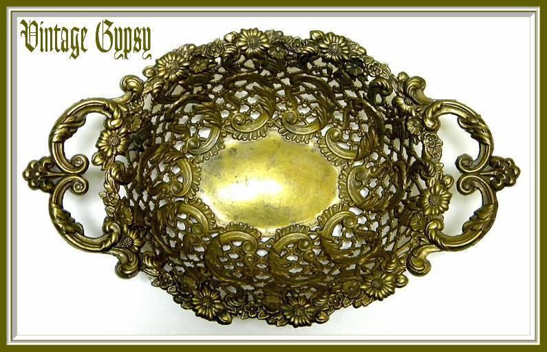 Early 1900's Beautifully Detailed Italian Metal Fruit / Centerpiece Bowl Early 1900's Beautifully Detailed Italian Metal Fruit / Centerpiece Bowl