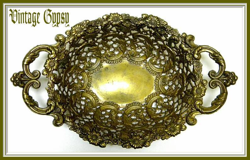 Early 1900's Beautifully Detailed Italian Metal Fruit / Centerpiece Bowl Early 1900's Beautifully Detailed Italian Metal Fruit / Centerpiece Bowl