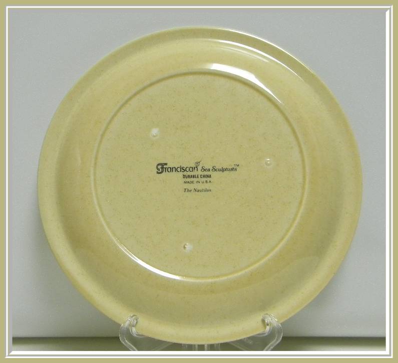 Franciscan China "Nautilus" Plate from the "Sea Sculpture" Line Franciscan China "Nautilus" Plate from the "Sea Sculpture" Line