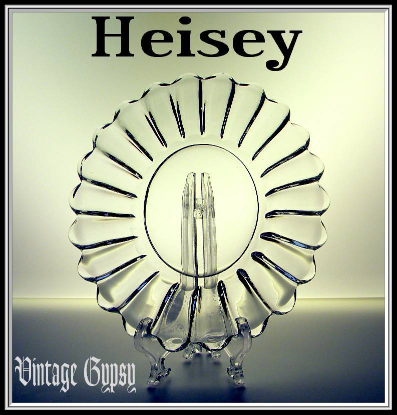 Heisey Glass "Crystolite" Pattern Glass Signed Oval Plate Heisey Glass "Crystolite" Pattern Glass Signed Oval Plate