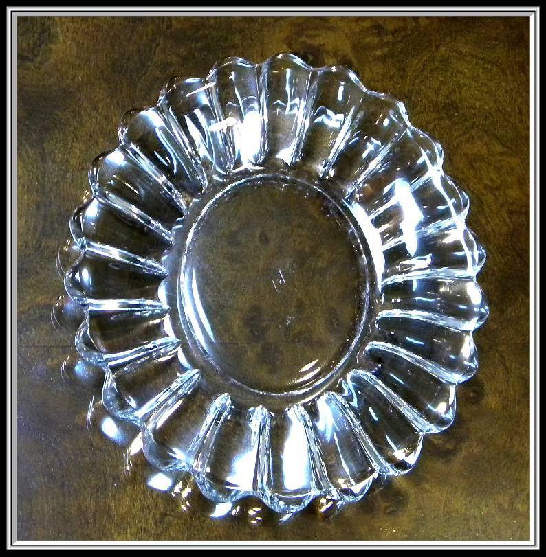 Heisey Glass "Crystolite" Pattern Glass Signed Oval Plate Heisey Glass "Crystolite" Pattern Glass Signed Oval Plate