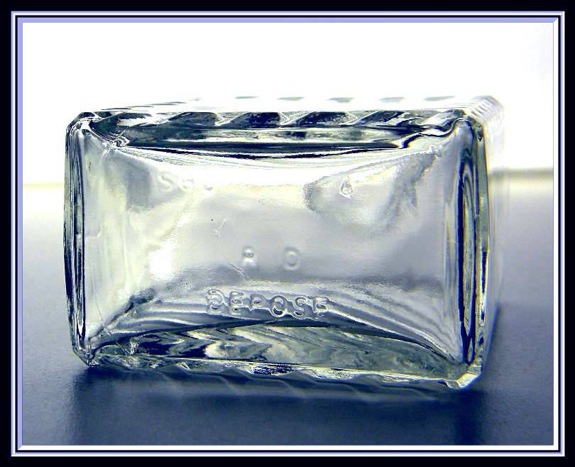 Unusual Vintage European Patterned Glass Scent Bottle Depose Unusual Vintage European Patterned Glass Scent Bottle Depose