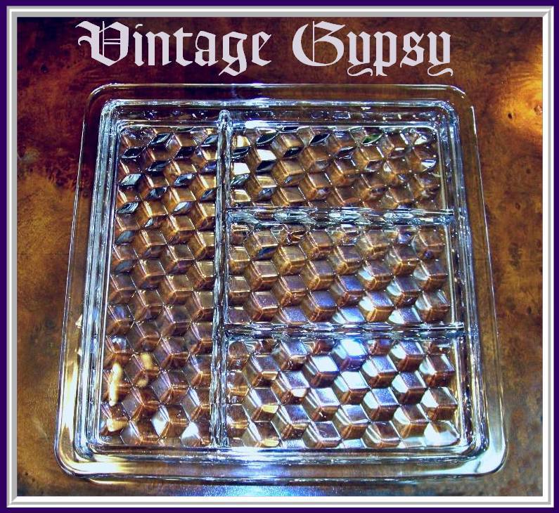 Fostoria "American" Four Part Relish Tray, c. 1915 - 1982 Fostoria "American" Four Part Relish Tray, c. 1915 - 1982
