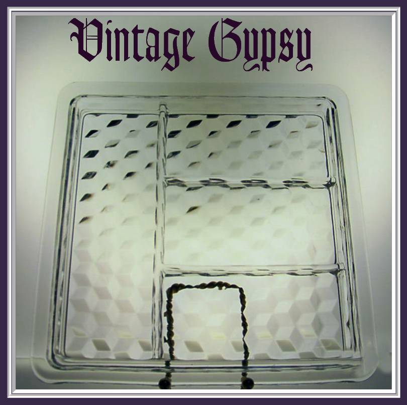 Fostoria "American" Four Part Relish Tray, c. 1915 - 1982 Fostoria "American" Four Part Relish Tray, c. 1915 - 1982