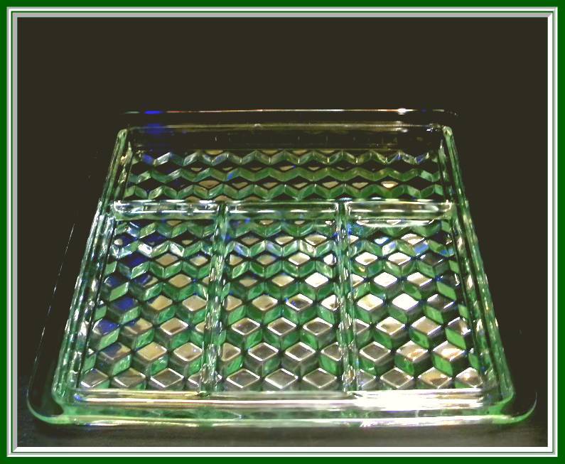 Fostoria "American" Four Part Relish Tray, c. 1915 - 1982 Fostoria "American" Four Part Relish Tray, c. 1915 - 1982