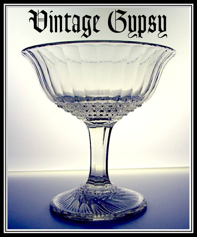Vintage Pattern Glass Compote Unknown Pattern Vintage Pattern Glass Compote Unknown Pattern