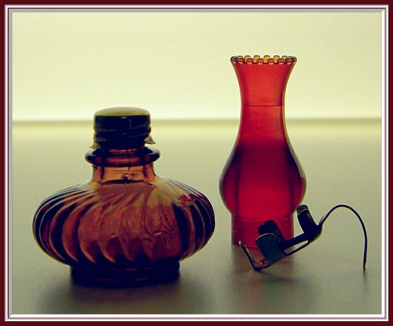 Tiny Vintage Miniature Oil Lamp Scent Bottle Tiny Vintage Miniature Oil Lamp Scent Bottle