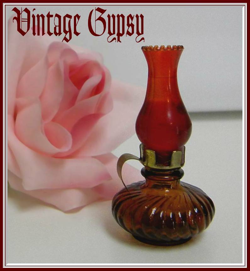 Tiny Vintage Miniature Oil Lamp Scent Bottle Tiny Vintage Miniature Oil Lamp Scent Bottle