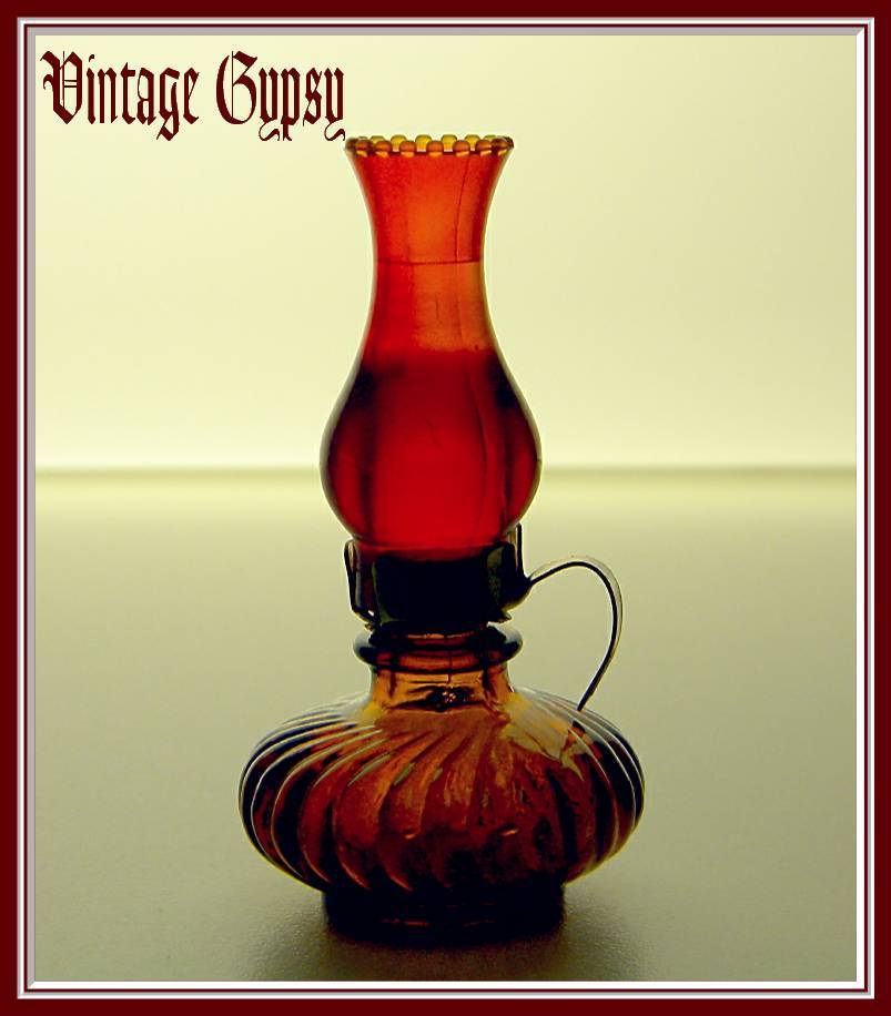 Tiny Vintage Miniature Oil Lamp Scent Bottle Tiny Vintage Miniature Oil Lamp Scent Bottle