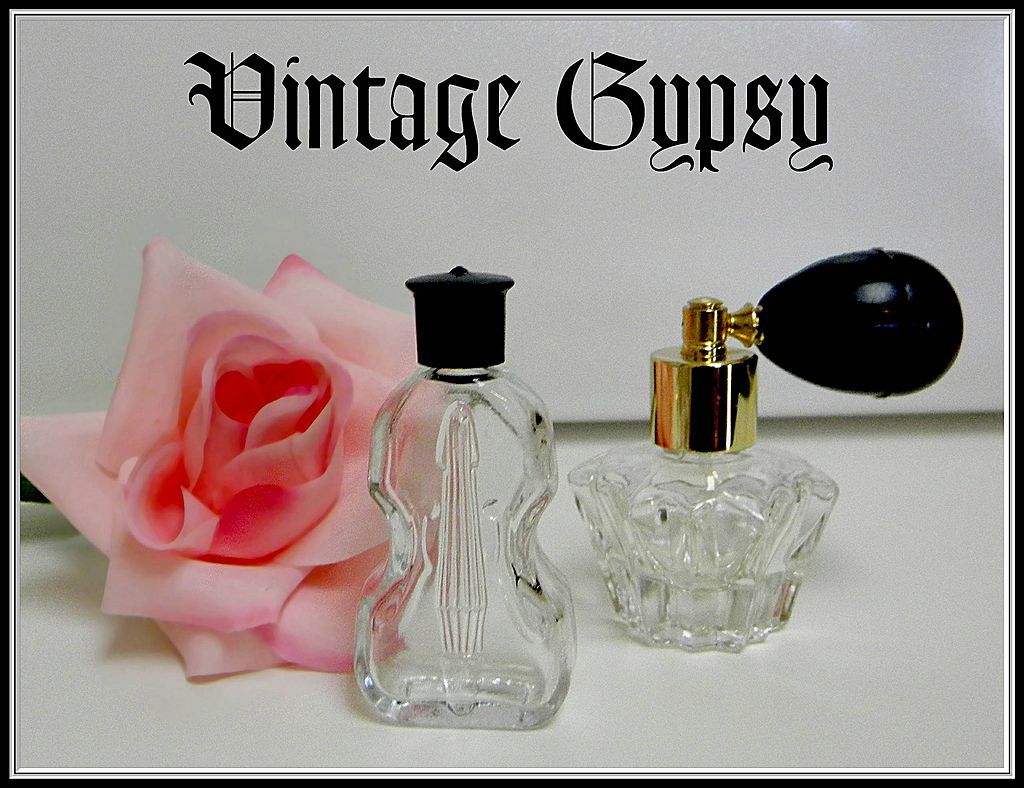 Set of Two Vintage Mini Scent Perfume Bottles Set of Two Vintage Mini Scent Perfume Bottles