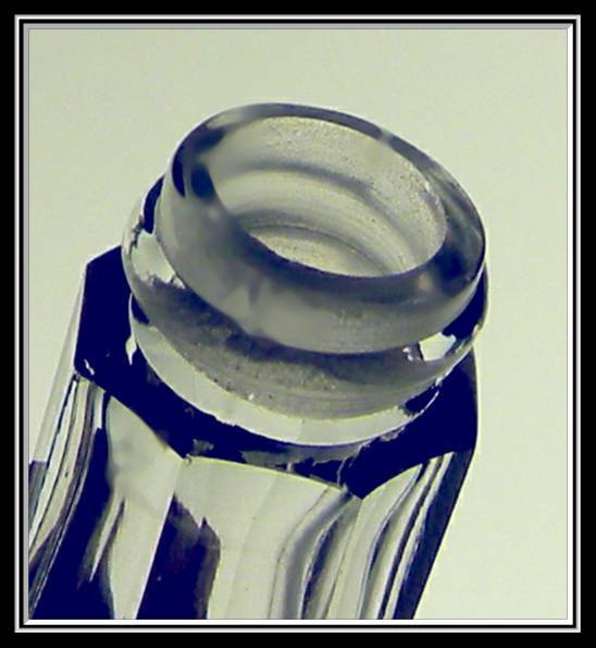 Miniature Cut Glass Scent Bottle with Sterling Silver Top Miniature Cut Glass Scent Bottle with Sterling Silver Top