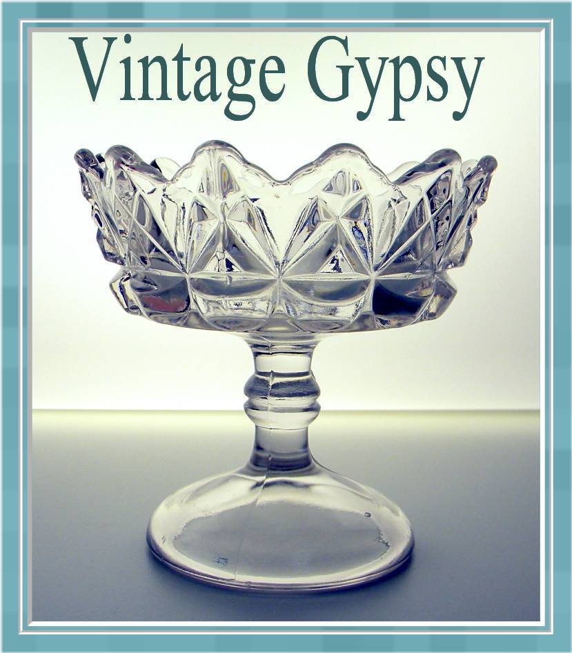 EAPG Pointed Jewel Jelly Compote, Columbia Glass, c. 1888 EAPG Pointed Jewel Jelly Compote, Columbia Glass, c. 1888